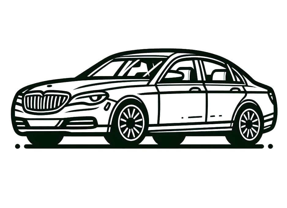 Auto pro 4leté Děti omalovánka