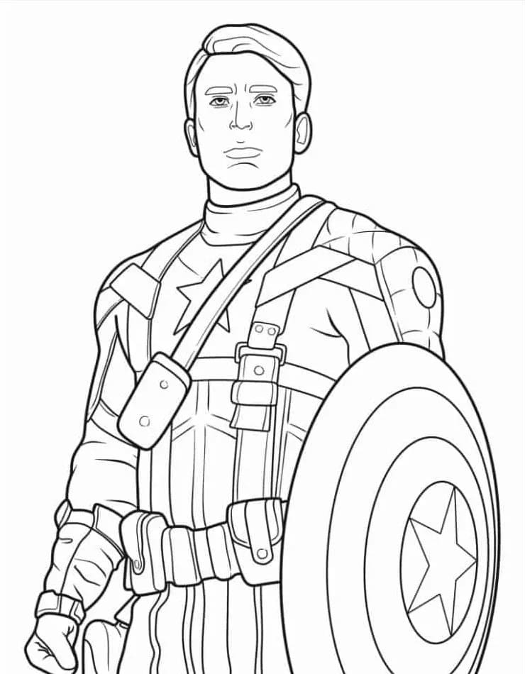 Avengers Captain America omalovánka