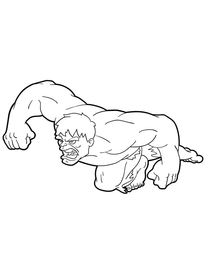 Avengers Hulk omalovánka