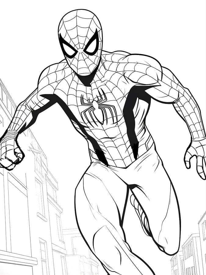 Avengers Spiderman omalovánka