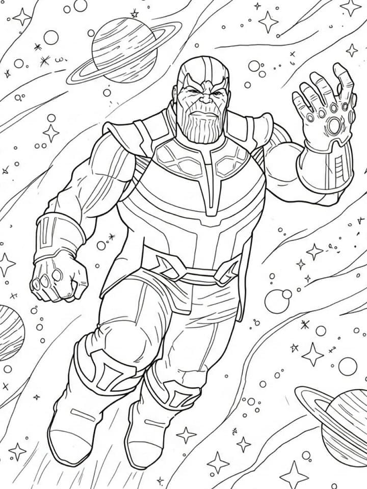 Avengers Thanos omalovánka