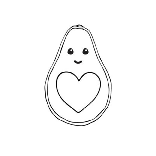 Avokádo Tisknutelné Zdarma omalovánka