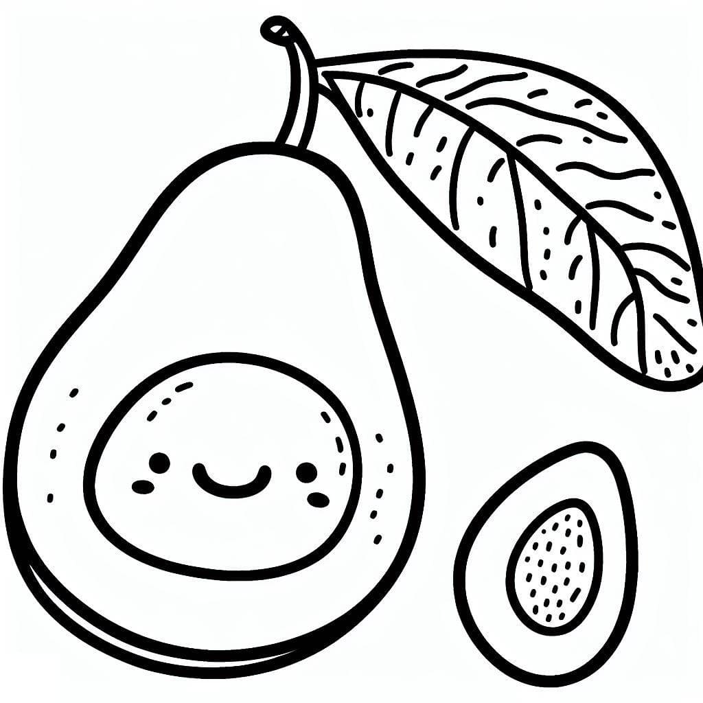 Avokádo Zdarama omalovánka
