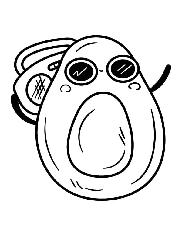 Avokádo omalovánky