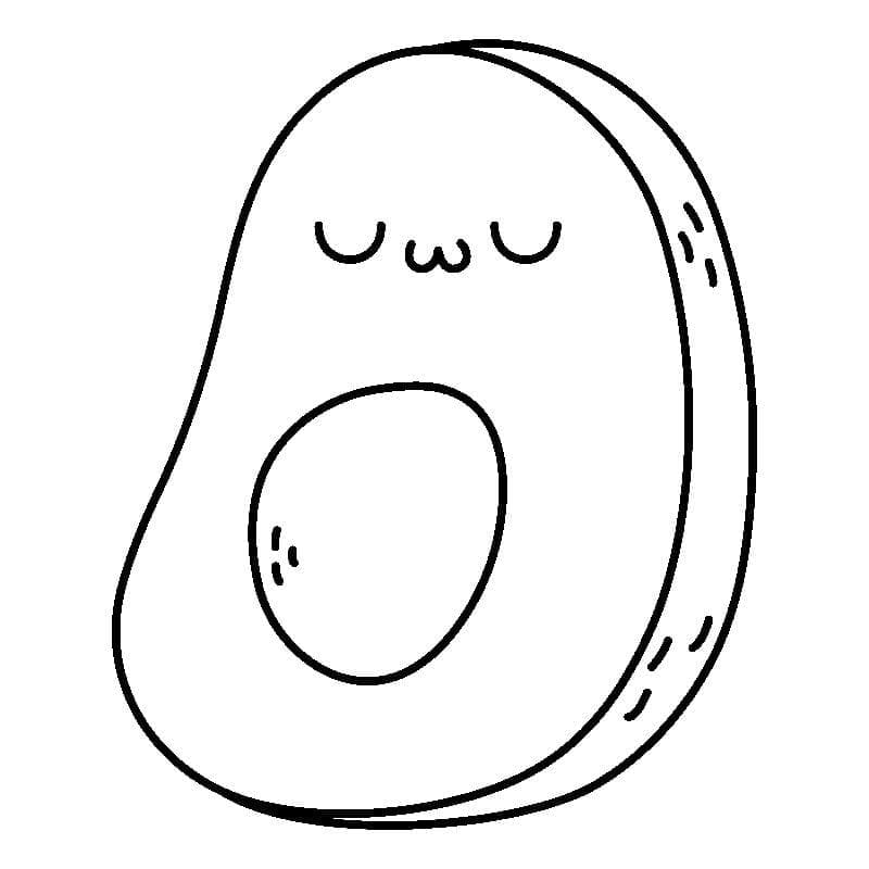 Avokádo pro 2leté Děti omalovánka