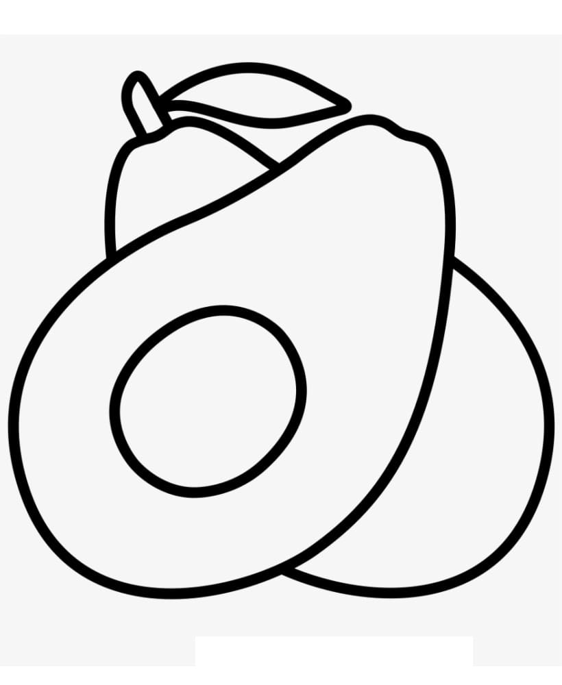 Avokádo pro Děti omalovánka