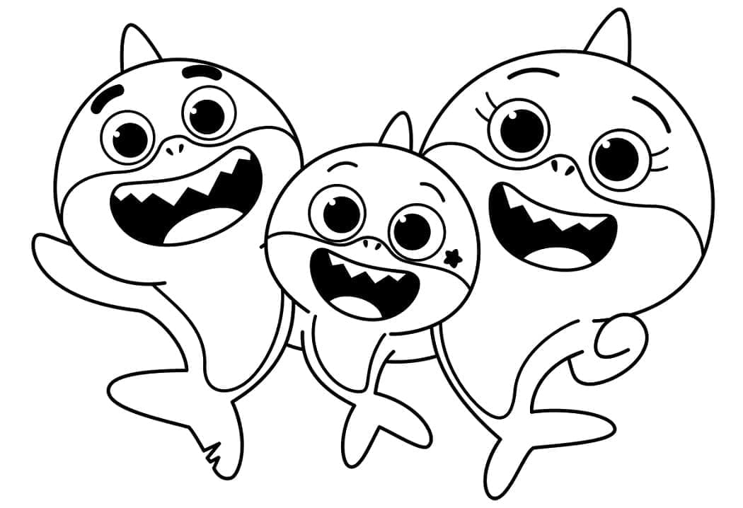 Baby Shark pro Děti omalovánka