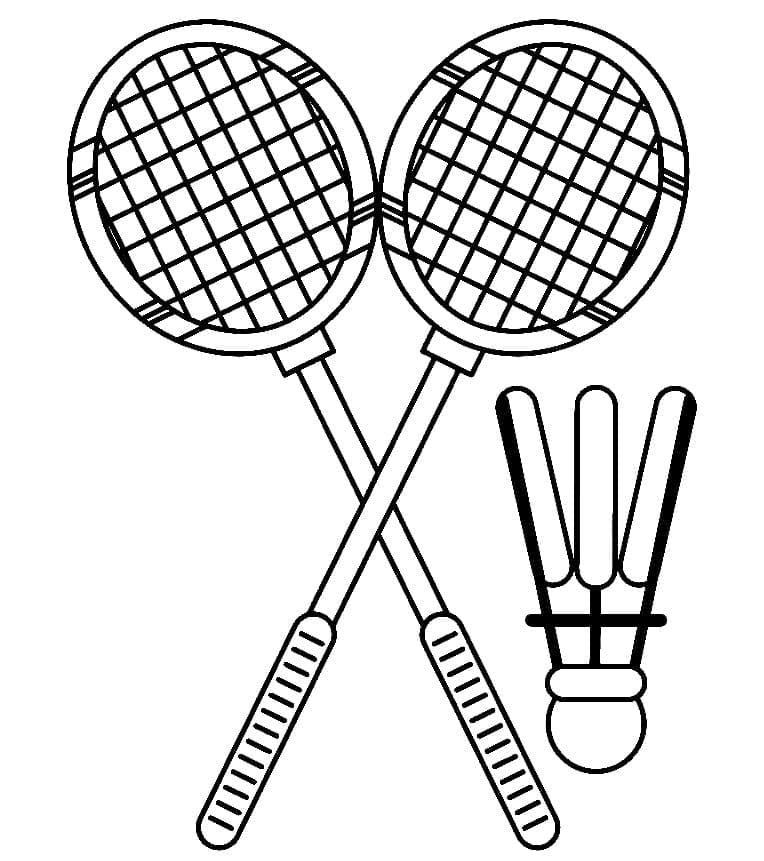 Badminton Tisknutelný omalovánka