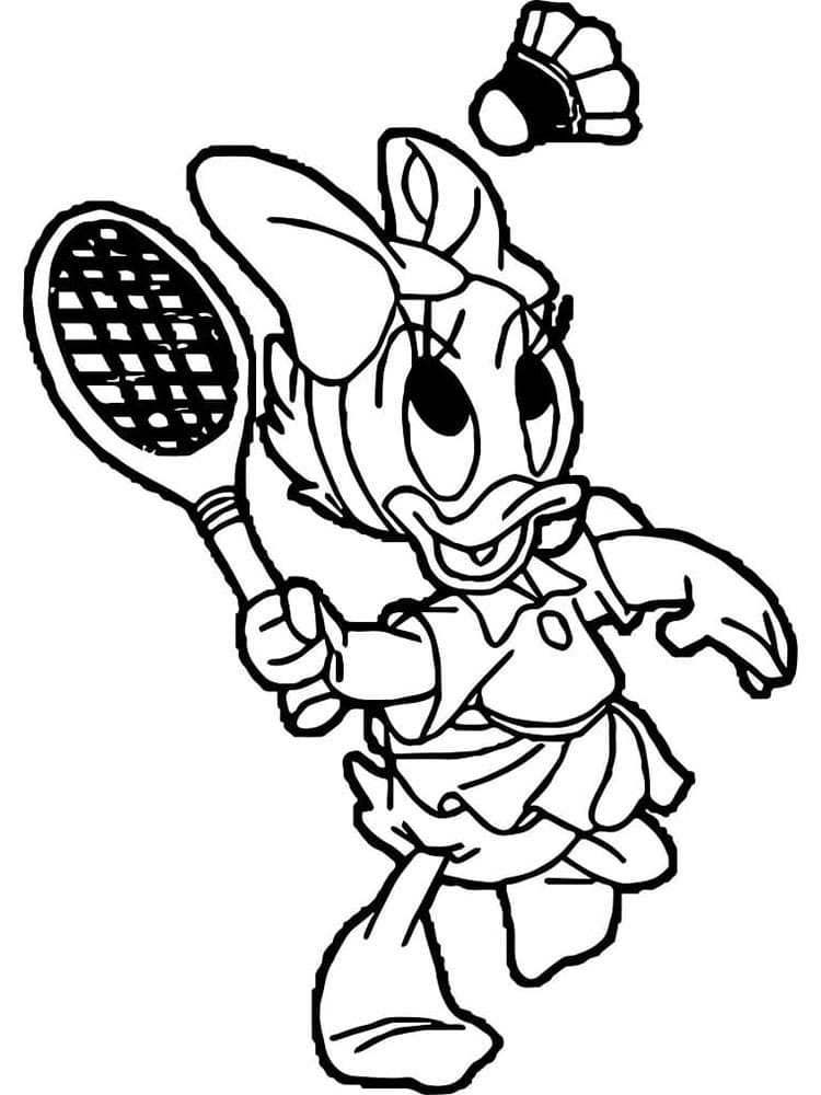 Badminton Vymalovatelné pro Děti omalovánka