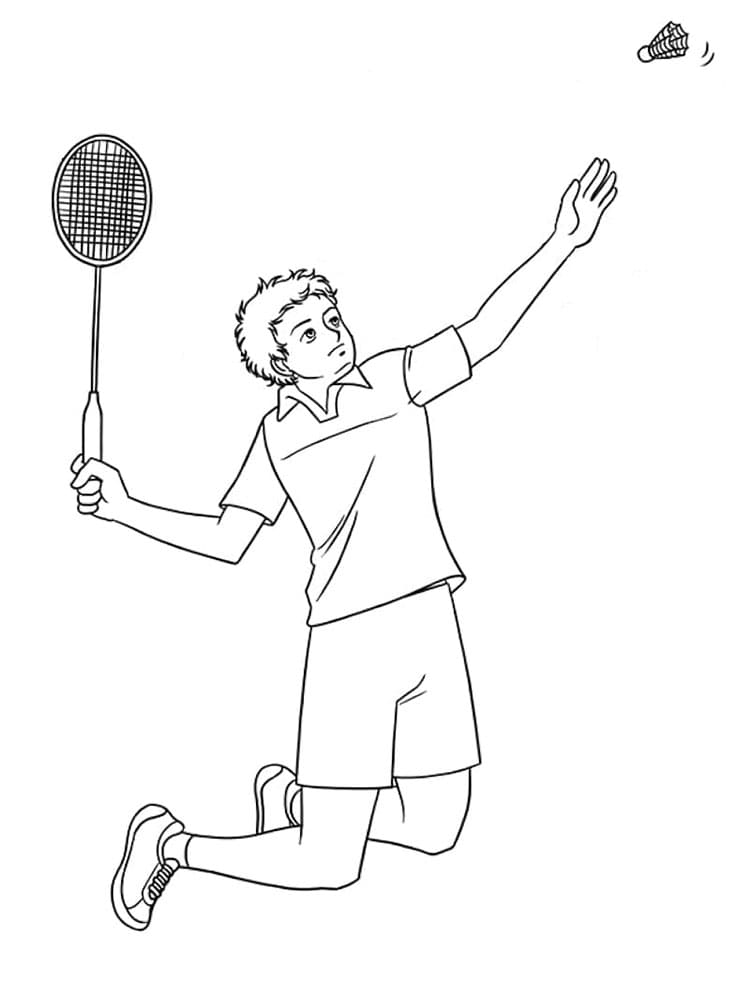 Badminton omalovánka