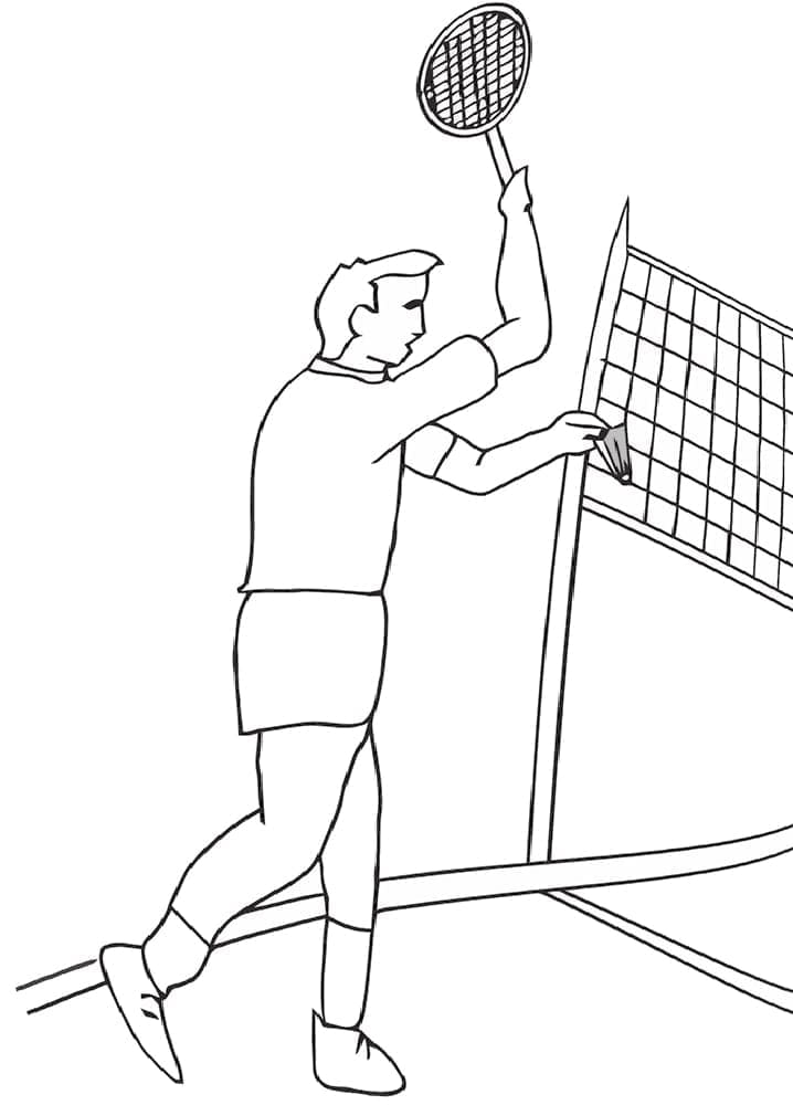 Badmintonový sport omalovánka