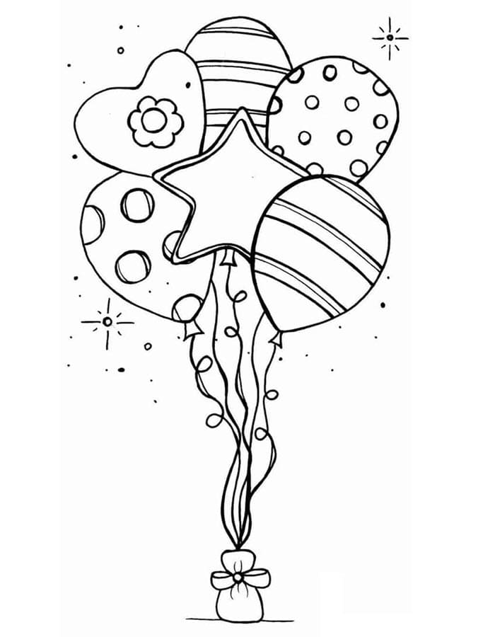 Balónek Zdarma Vymalovatelné Obrázek omalovánka