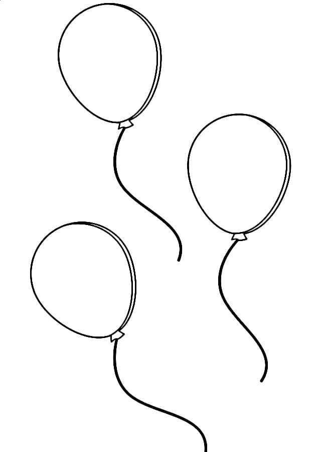 Balónek pro 2leté Děti omalovánka