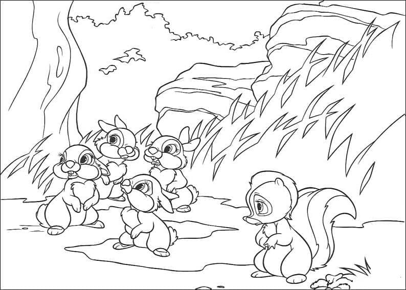 Bambi Tisknutelný omalovánka