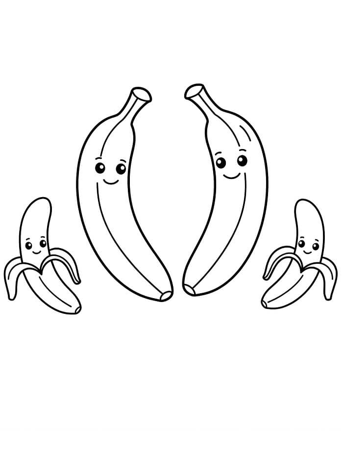 Banán k Vymalování omalovánka