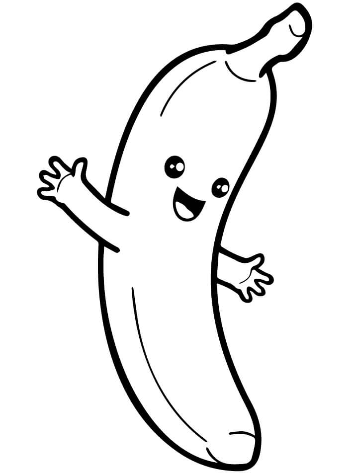Banán pro 3leté Děti omalovánka