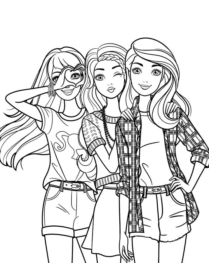 Barbie Zdarma Tisknutelná omalovánka