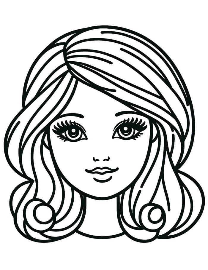 Barbie pro 4leté Děti omalovánka