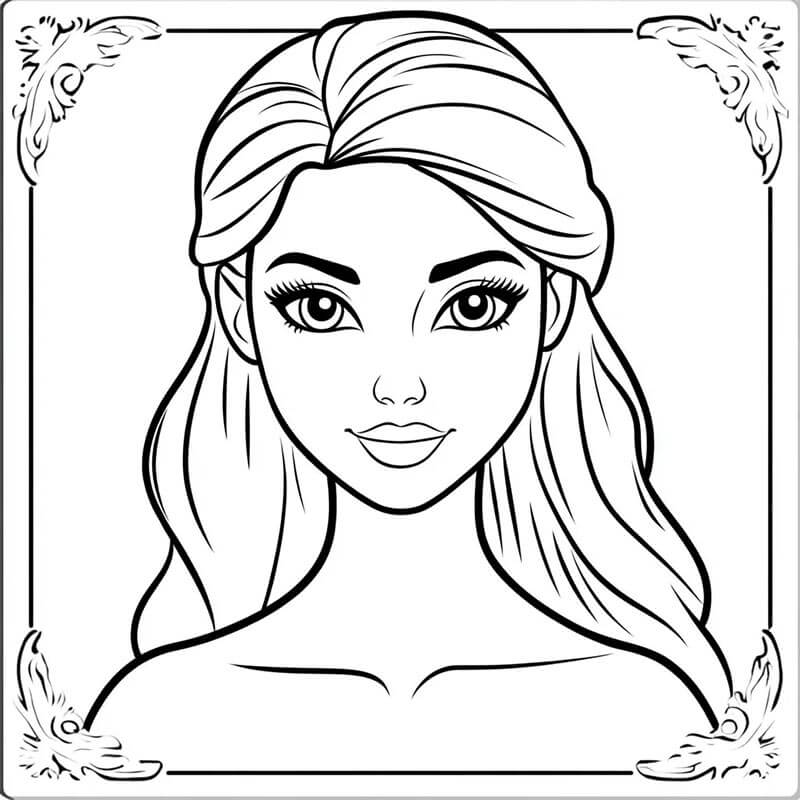 Barbie pro 6leté Děti omalovánka