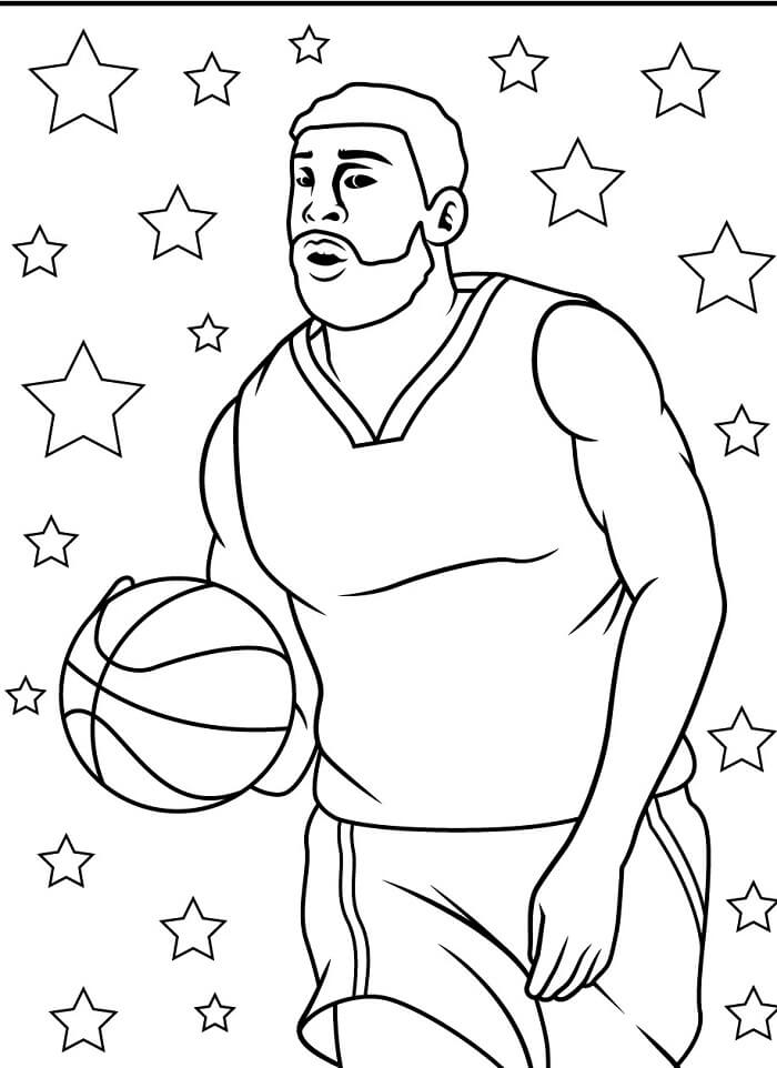 Basketbal Tisknutelný omalovánka