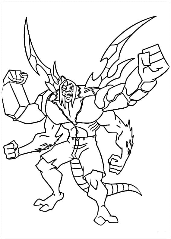 Ben 10 k Vymalování omalovánka