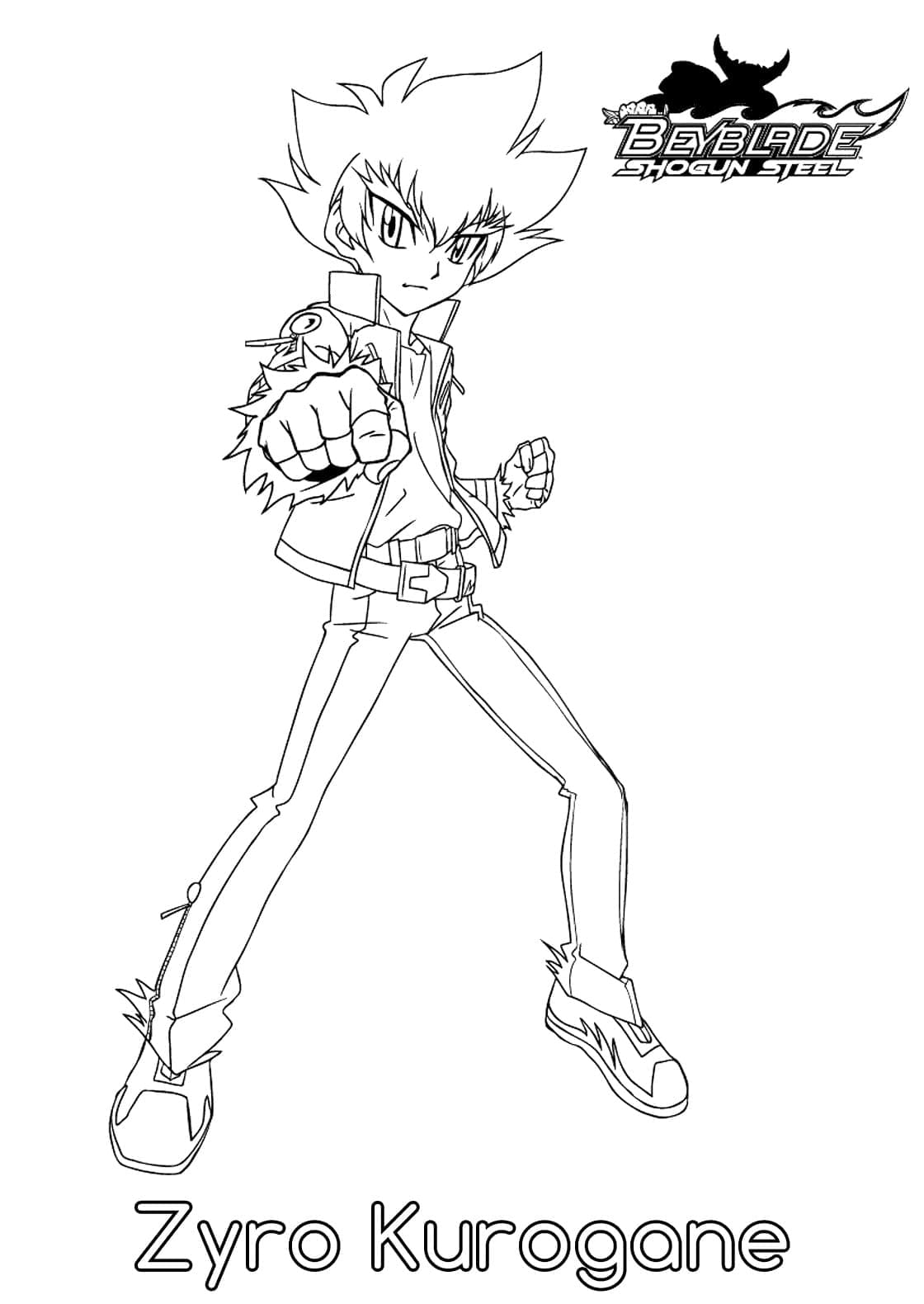 Beyblade Anime omalovánka