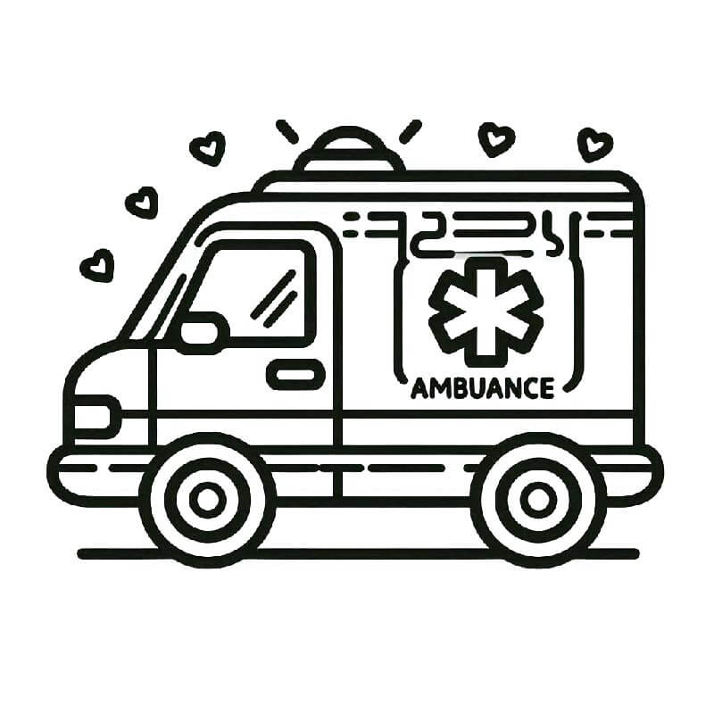 Běžná Sanitka omalovánka