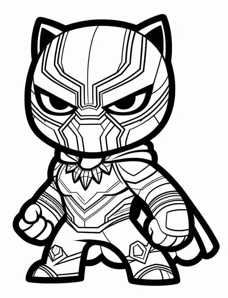 Black Panther Avengers omalovánka