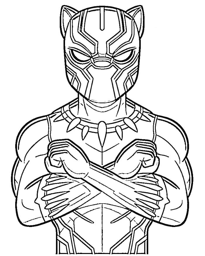 Black Panther Marvel omalovánka