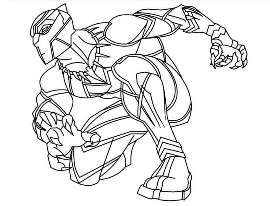 Black Panther Vymalovatelné pro Děti omalovánka