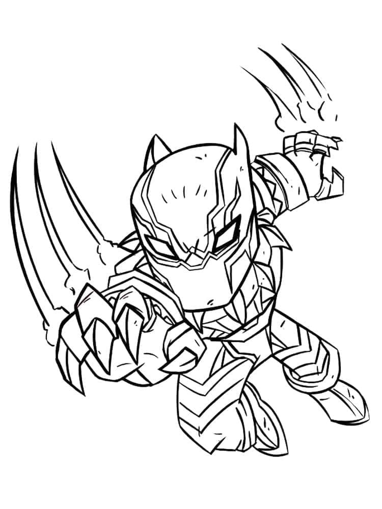 Black Panther pro 2leté Děti omalovánka