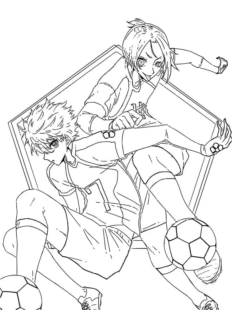 Blue Lock Zdarma Vymalovatelné Obrázek omalovánka