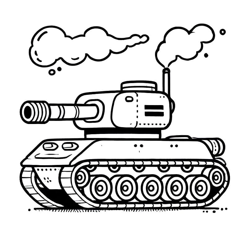 Bojový Tank omalovánka