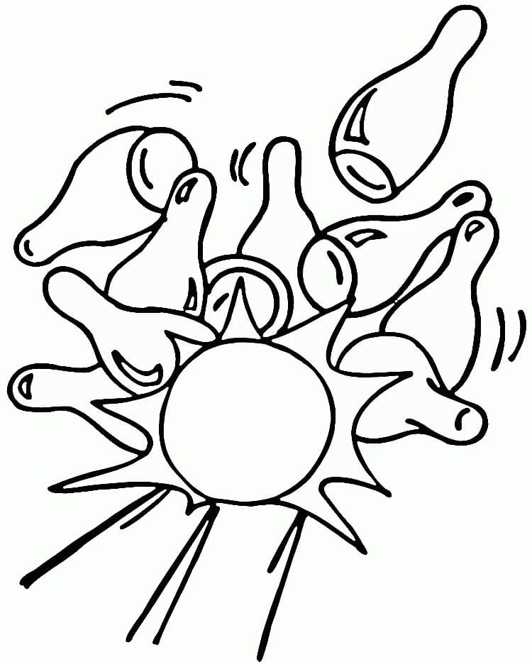 Bowling (3) omalovánka