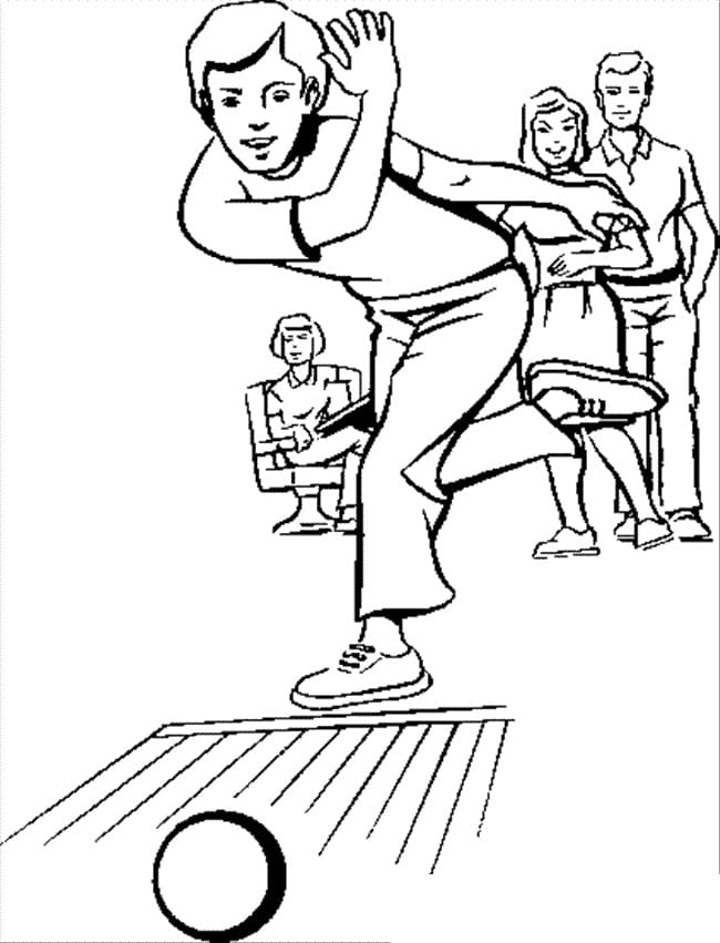 Bowling k Vymalování omalovánka