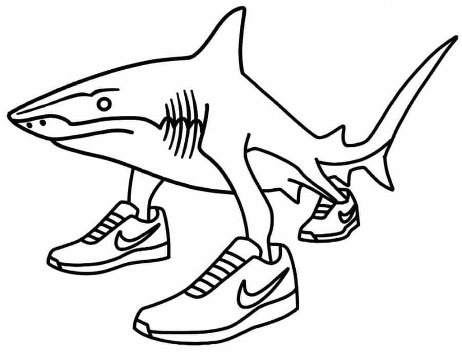 Brainrot Tralalero Tralala omalovánka