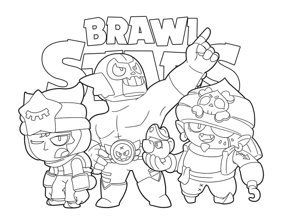 Brawl Stars Zdarma pro Děti omalovánka