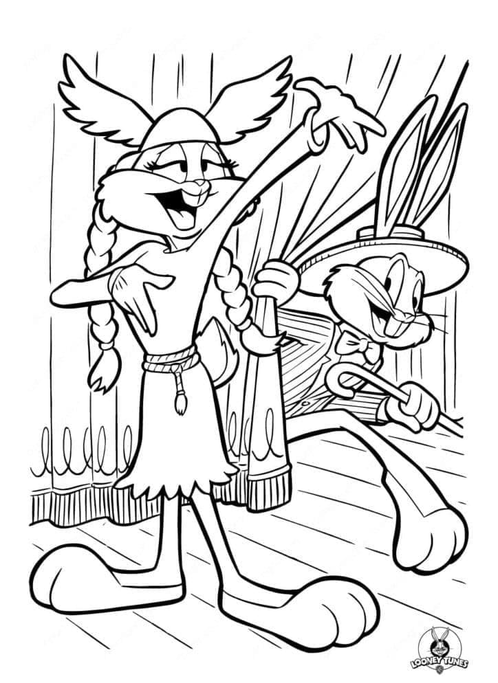 Bugs Bunny Tisknutelný Zdarma omalovánka