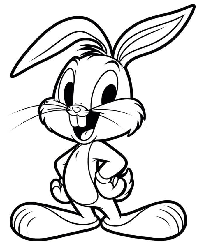 Bugs Bunny pro 1leté Děti omalovánka