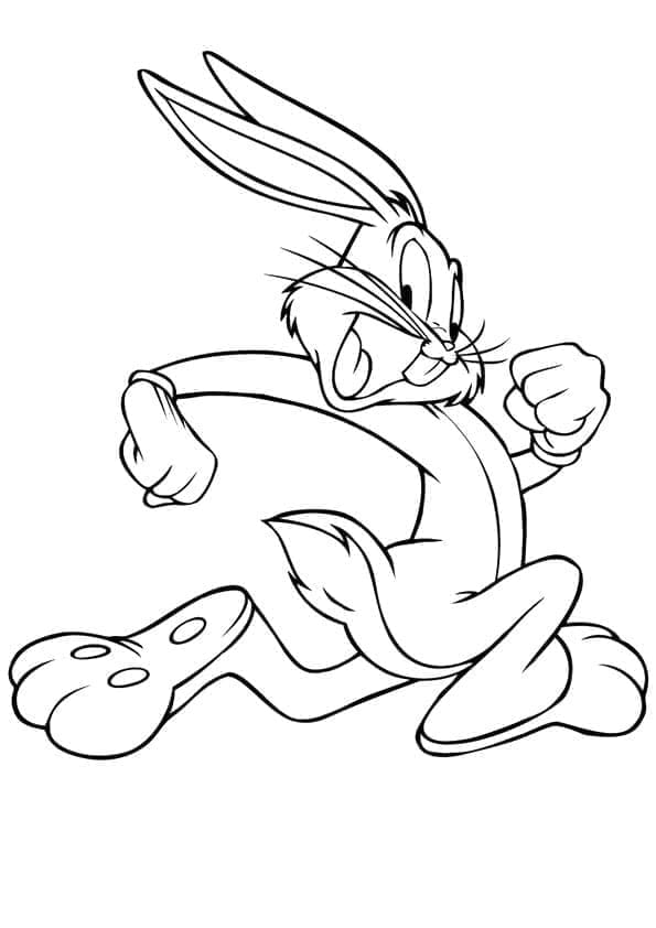 Bugs Bunny pro 6leté Děti omalovánka