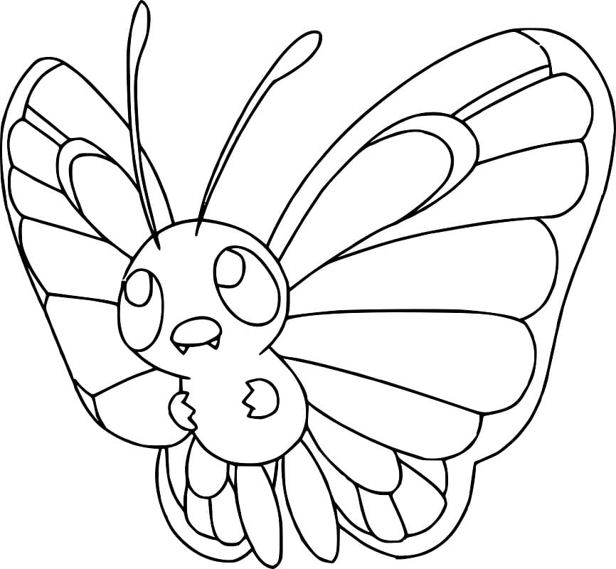 Butterfree Pokemon omalovánka