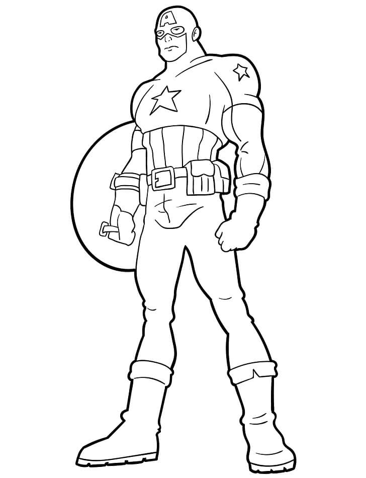 Captain America Avengers omalovánka