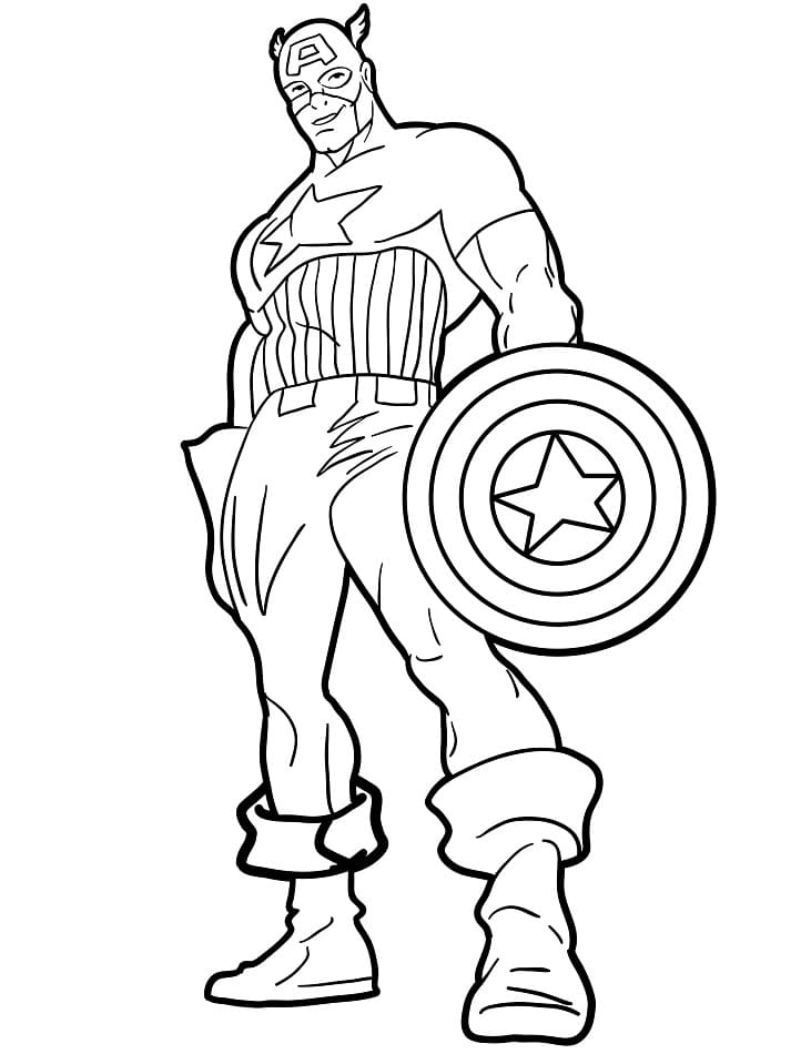 Captain America Marvel omalovánka