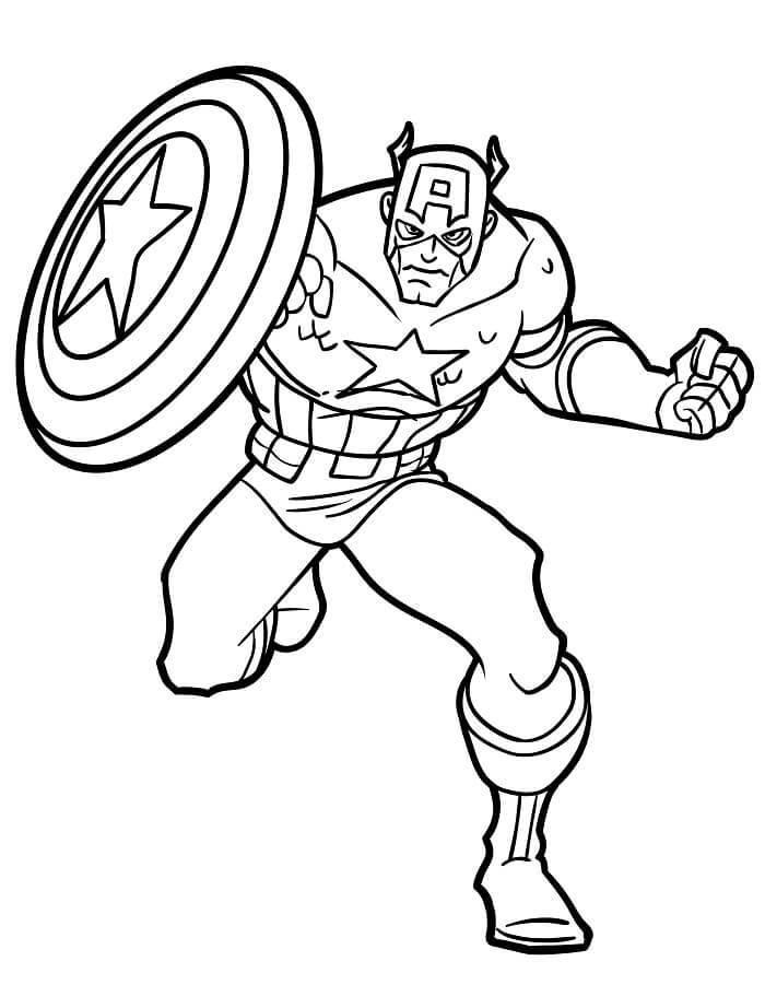 Captain America Vymalovatelné pro Děti omalovánka