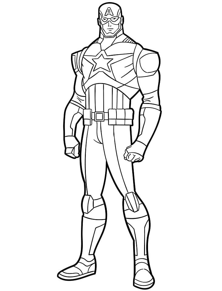Captain America Zdarma omalovánka