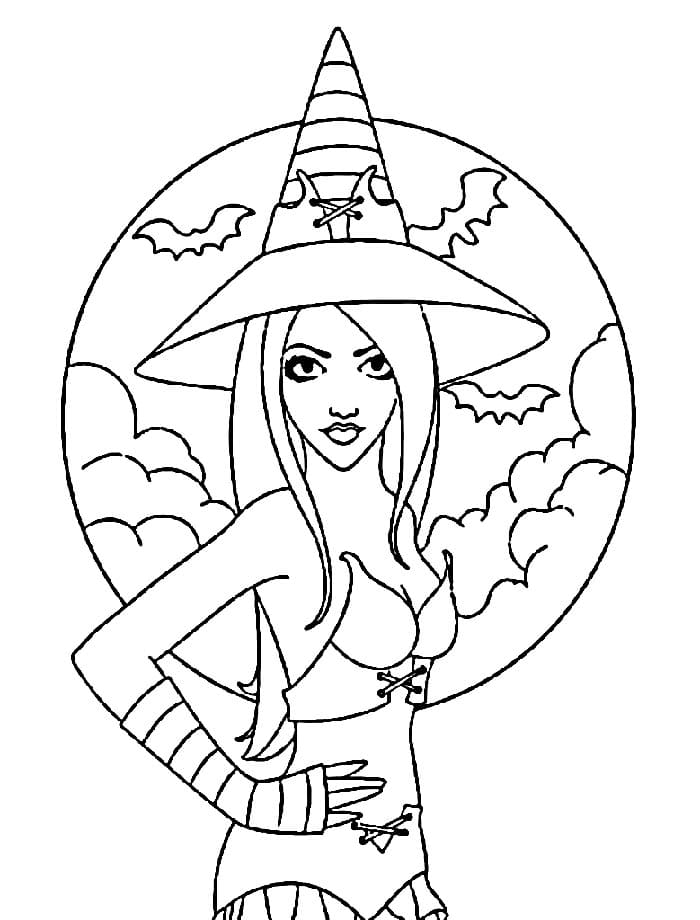 Čarodějnice (2) omalovánka