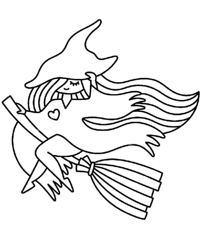 Čarodějnice pro 3leté Děti omalovánka