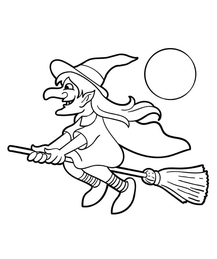 Čarodějnice pro 5leté Děti omalovánka