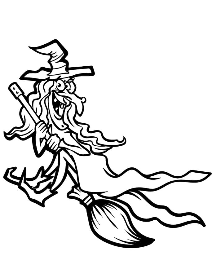 Čarodějnice pro 6leté Děti omalovánka