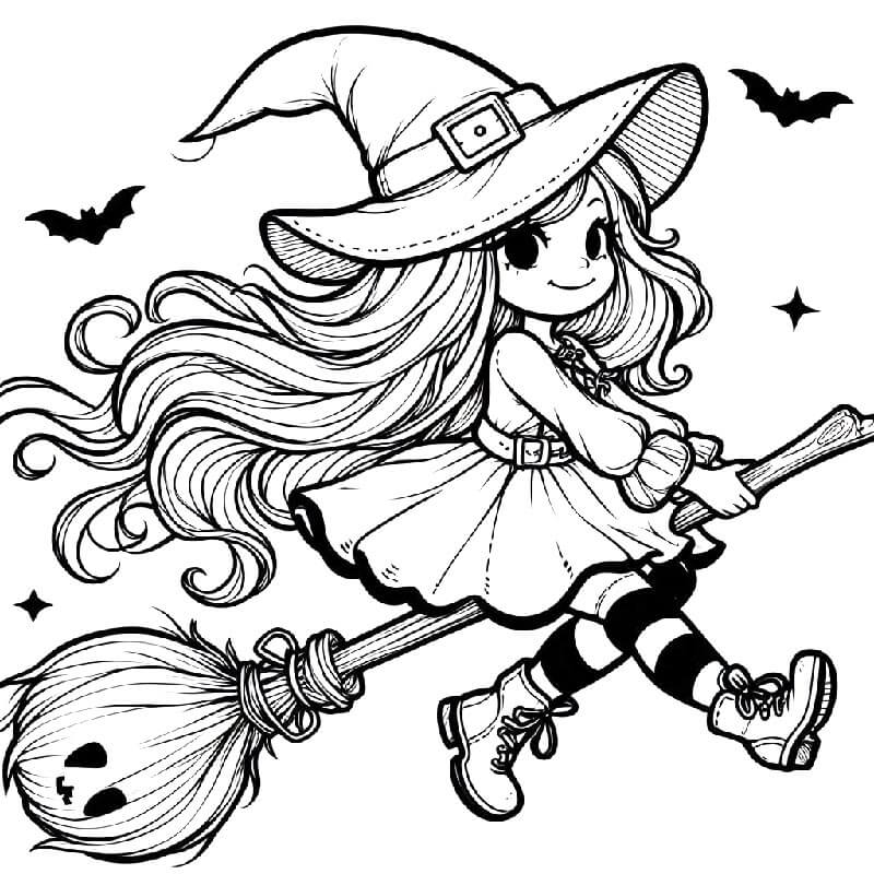 Čarodějnice pro Děti omalovánka